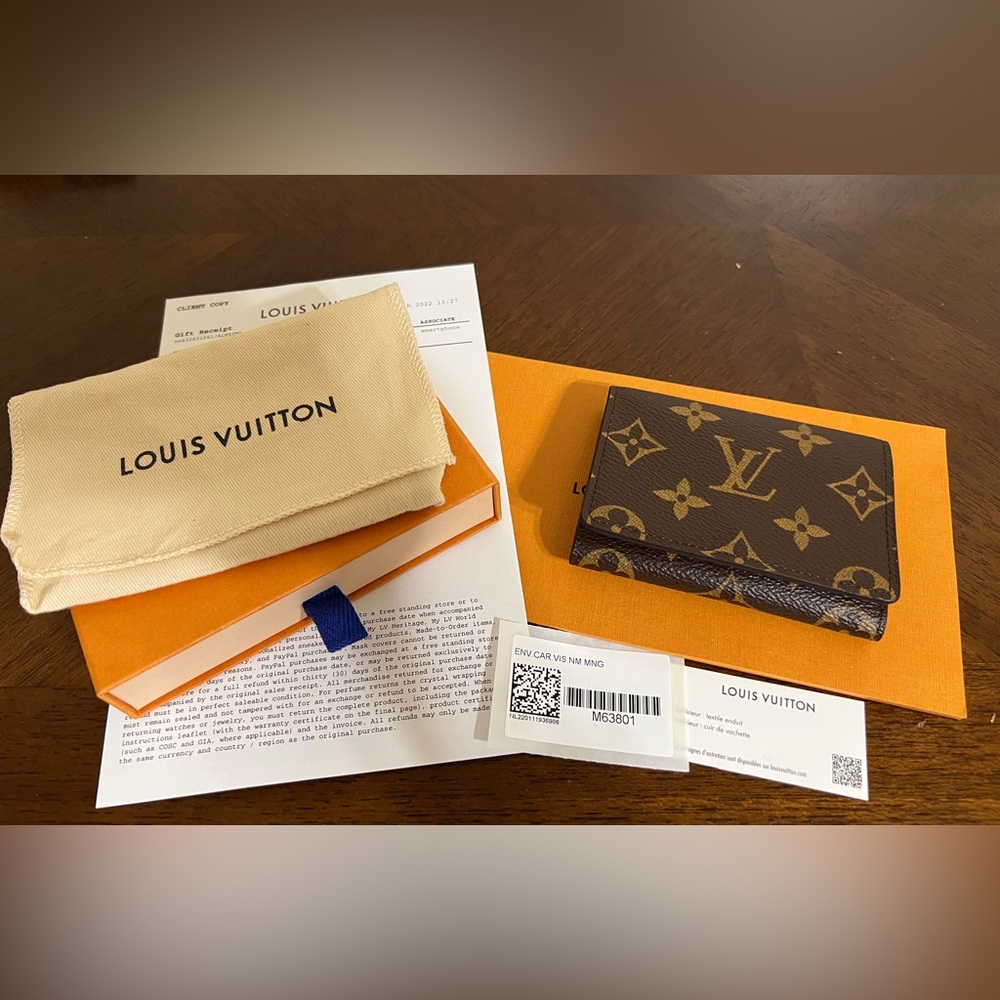 NEW Authentic Louis Vuitton Envelope Business Card Holder